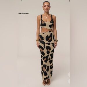 JLUXLABEL Leopard Print Maxi Dress